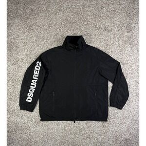 DSQUARED2 Reflective Logo Print Sleeve Zip Jacket Men's Size 54